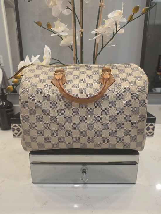 Louis Vuitton Handbags - Louis Vuitton Damier Azur Satchel in Cream and Tan